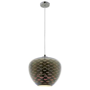 Φωτιστικό 3D Κρεμαστό από Γυαλί Χρώμιο με Γλάρους D290