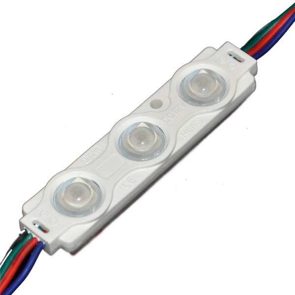 LED LENS MODULE 3 5050 160° DC12V 0.72W IP65 RGB