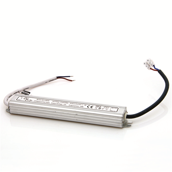 Τροφοδοτικό Μεταλλικό Αδιάβροχο 30W Για 12V Led Ταινίες 2.5A Σταθεροποιημένο AC:170-250V