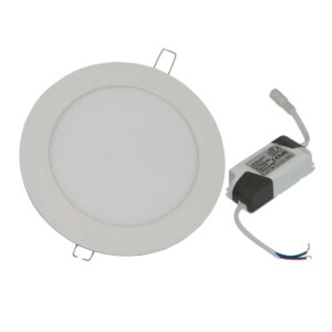 Φωτιστικό οροφής στρογγυλό panel Led χωνευτό 6watt Φυσικό λευκό