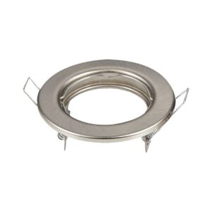 Βάση Σποτ MR16 Στρογγυλό Σταθερό Νίκελ Ματ