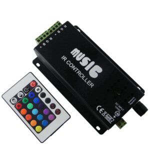 Music RGB Controller με Dimmer για ταινία Led 216w