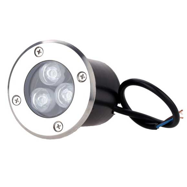 Φωτιστικό Led Δαπέδου Χωνευτό 220V 3x1Watt Θερμό Λευκό