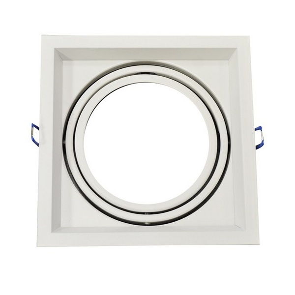 Βάση Σποτ Μονή AR111 Τετράγωνη Κινητή Λευκή