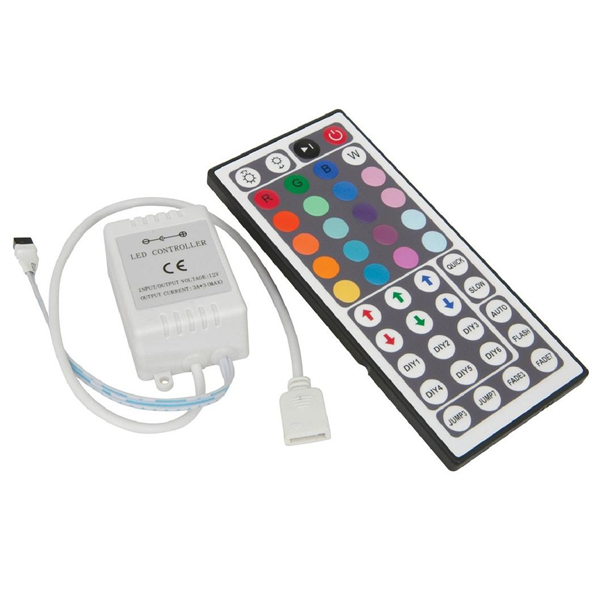 Ασύρματο IR RGB Controller 44Key με Dimmer για ταίνια Led 144w