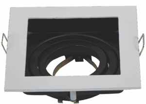 Βάση Σποτ Αλουμινίου Τετράγωνη GU10 Max 35W Λευκή/Μαύρη