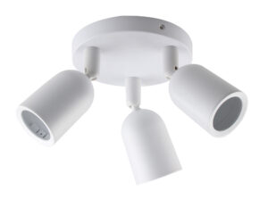 Βάση Σποτ Οροφής Πλαστική 3xGU10 Λευκή