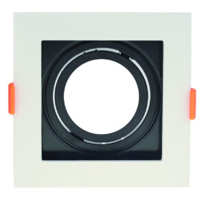 Βάση Σποτ Τετράγωνη Πλαστική Χωνευτή GU10 Λευκή Μαύρη