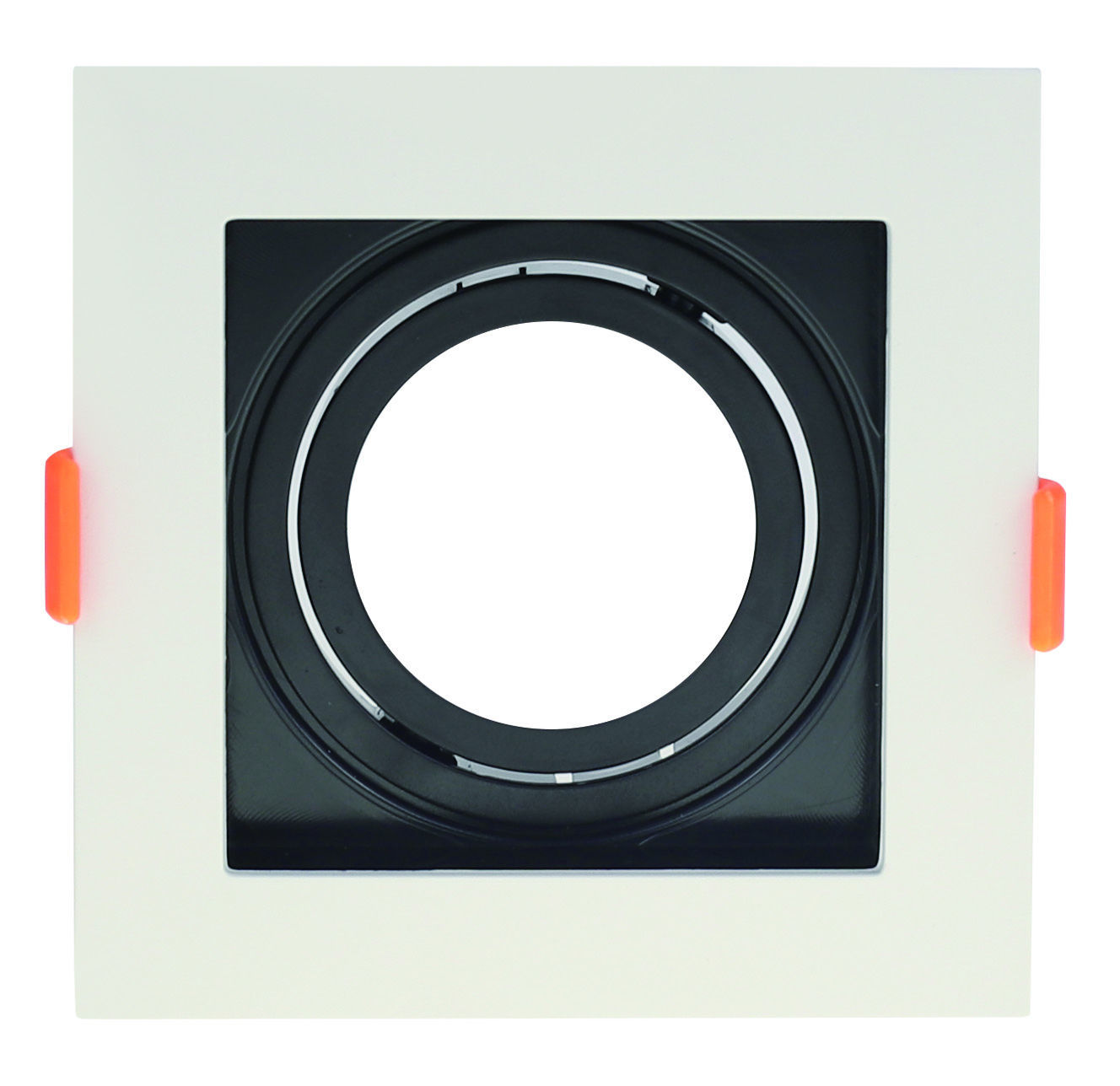 Βάση Σποτ Τετράγωνη Πλαστική Χωνευτή GU10 Λευκή Μαύρη