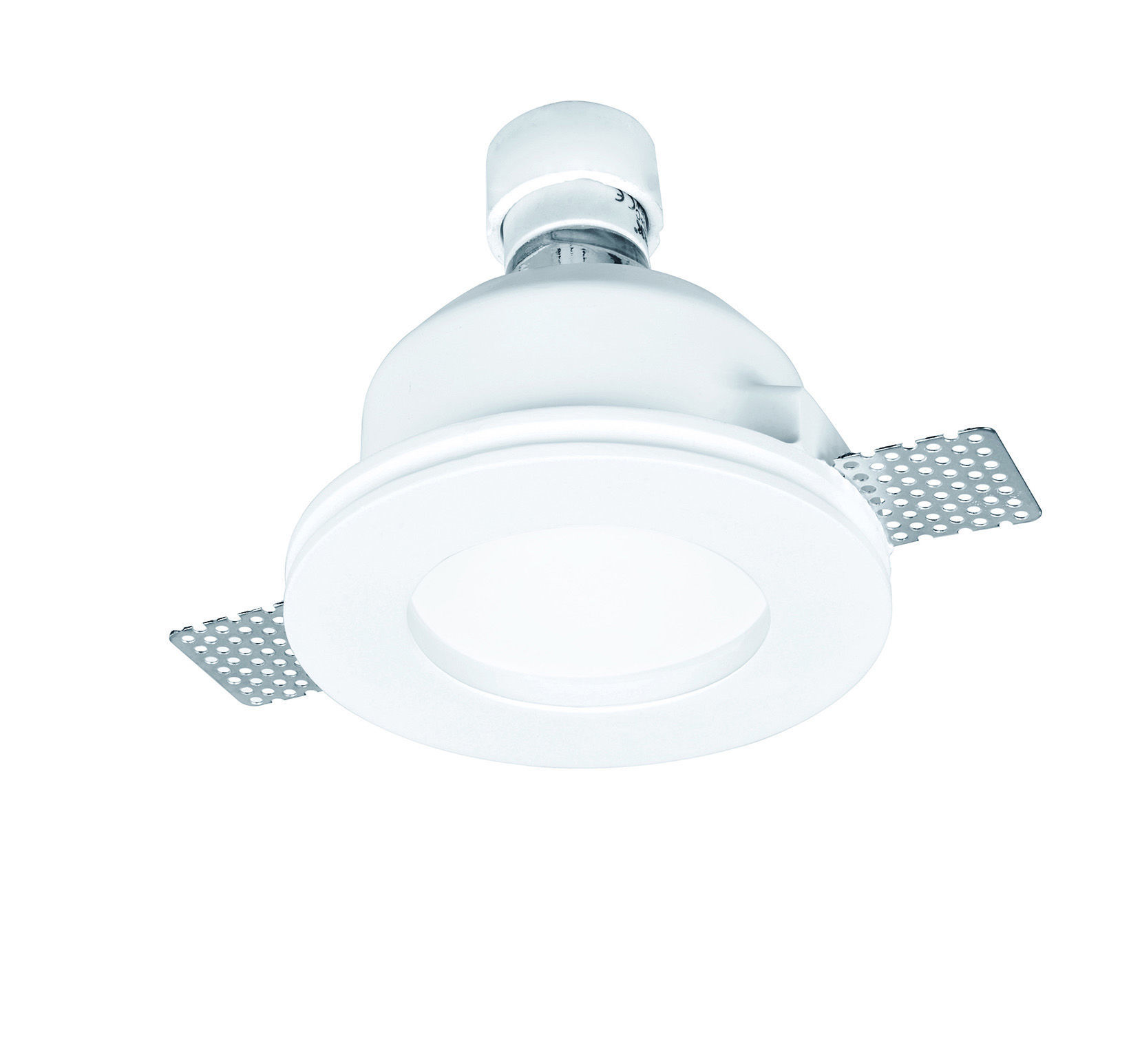 Βάση Σποτ Γύψινη Χωνευτή Στρογγυλή GU10 με Ματ Γυαλί