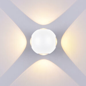 ‎Led Επιτοίχιο Φωτιστικό 4 Diods Στρογγυλό Λευκό 4W Φυσικό Λευκό