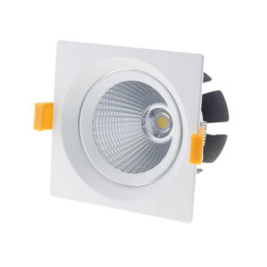 LED COB Downlight Τετράγωνο Περιστρεφόμενο 30W Φυσικό Λευκό