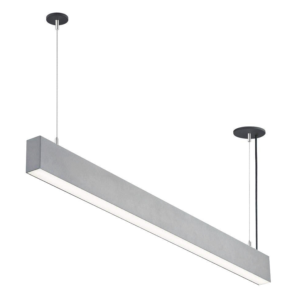 LED Linear Κρεμαστό Φωτιστικόs Linkable UGR<19 50W Ασημί Φυσικό Λευκό