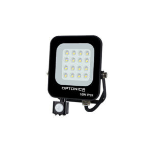 Προβολέας LED SMD Μαύρος IP65 με Ανιχνευτή Κίνησης 10W Θερμό Λευκό