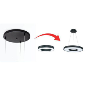 Βάση Οροφής Μαύρη για Κρεμαστά Φωτιστικά