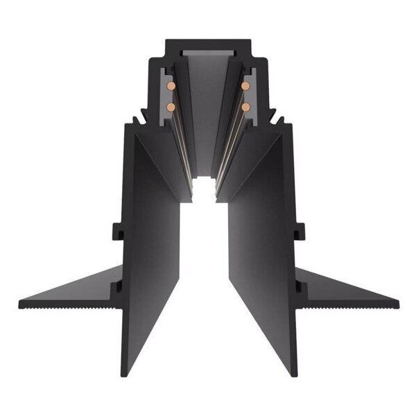 Χωνευτή Μαγνητική Ράγα R35B Αλουμινίου Μαύρη 1.5 M