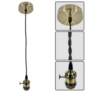 Φωτιστικό Vintage Retro Ορειχάλκινο Χρώμα με Ε27 Ντουί