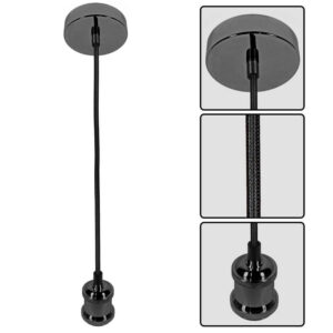 Φωτιστικό Vintage Retro Χρώμα Γραφίτη με Ε27 Ντουί