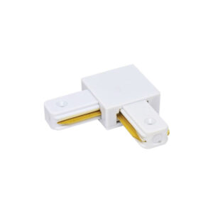 Γωνιακός Σύνδεσμος Μονοφασικής Ράγας 2 Επαφών Λευκός