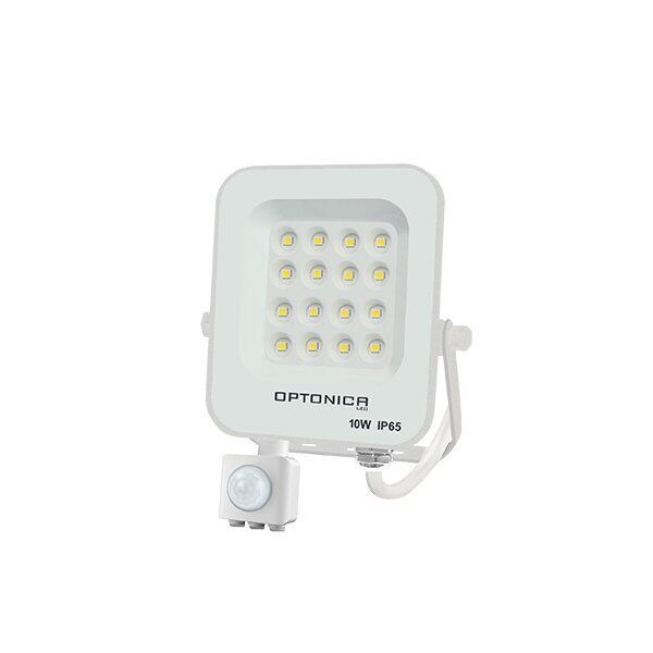 Προβολέας LED SMD Λευκός IP65 με Ανιχνευτή Κίνησης 10W Ψυχρό Λευκό
