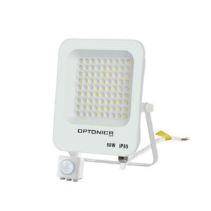 Προβολέας LED SMD Λευκός IP65 με Ανιχνευτή Κίνησης 50W Φυσικό Λευκό