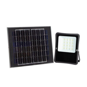 Προβολέας Μαύρος Led SMD με Ηλιακό Πάνελ 6V/16W Ψυχρό Λευκό Optonica