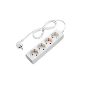 Πολύμπριζο 4 Θέσεων Λευκό, Καλώδιο 1.5 m