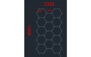 Hexagon Series Set 14*HEX 456W (Με αξεσουάρ εγκατάστασης) Ψυχρό Λευκό