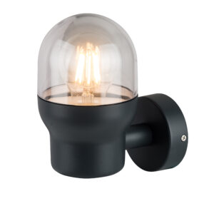 Επιτοίχιο Μαύρο Φωτιστικό Αλουμινίου IP44 1xЕ27
