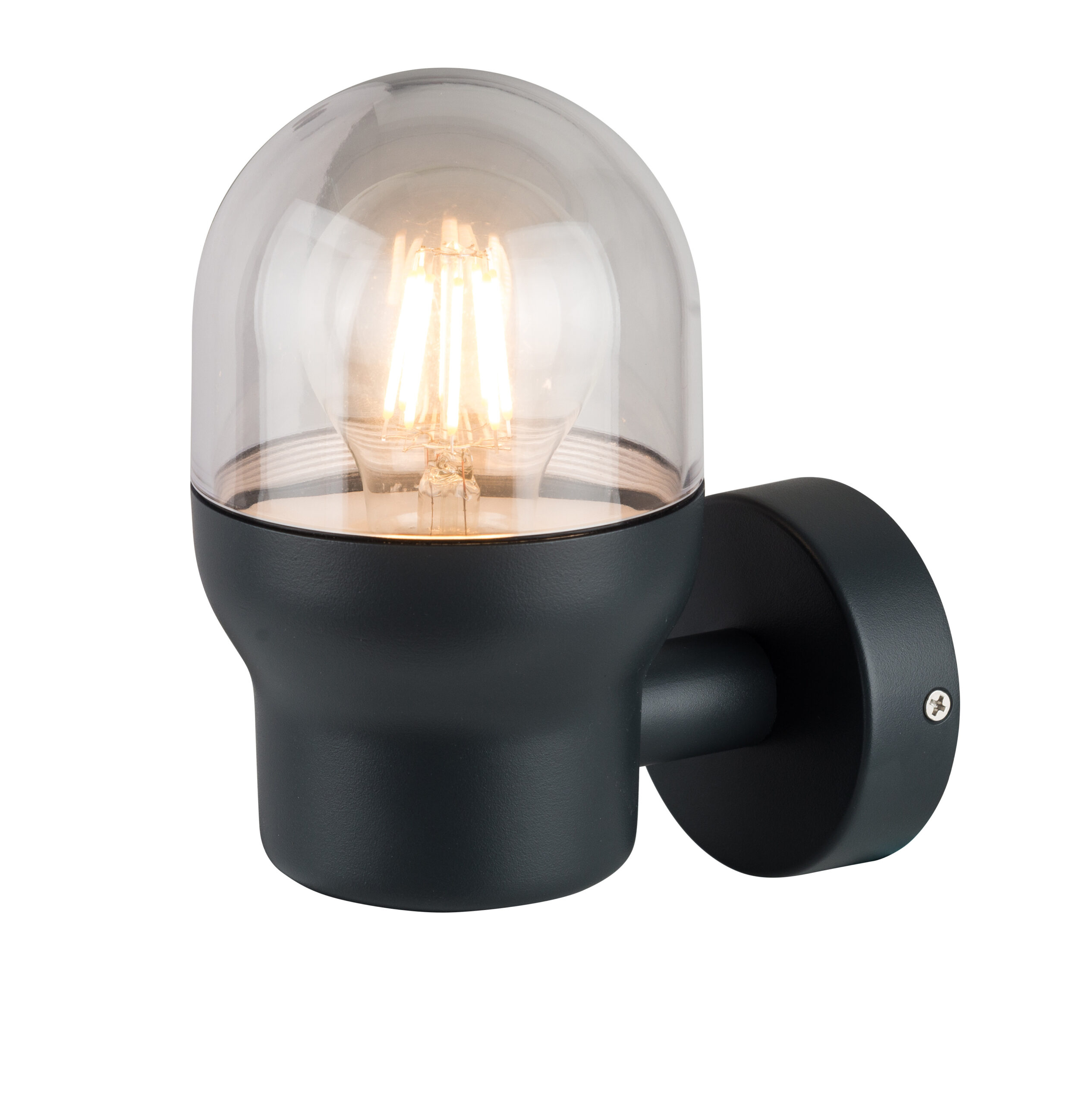 Επιτοίχιο Μαύρο Φωτιστικό Αλουμινίου IP44 1xЕ27