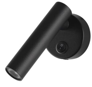 Led Φωτιστικό Επίπλων Μαύρο 2W με διακόπτη Θερμό Λευκό