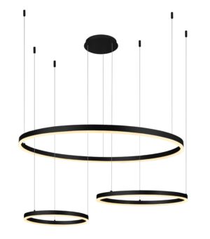 Led Κρεμαστό Μαύρο Φωτιστικό 70W Θερμό Λευκό