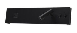 Led Φωτιστικό Επίπλων Μαύρο 11W με διακόπτη+ Θύρες USB Φυσικό Λευκό