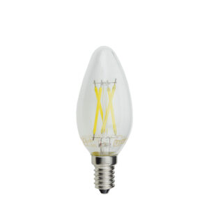 Filament E14 Λάμπα Led Κερί 4W 400Lm Ψυχρό λευκό