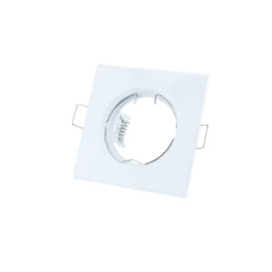 Βάση Σποτ MR16 Τετράγωνο Σταθερό Λευκό