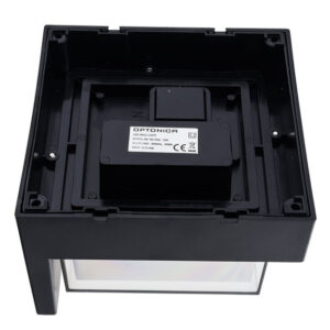 Led Επιτοίχιο Φωτιστικό Square Μάυρο 15W Φυσικό Λευκό