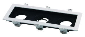 Βάση Σποτ Αλουμινίου Τετράγωνη 3xGU10 Max 35W Λευκή/Μαύρη