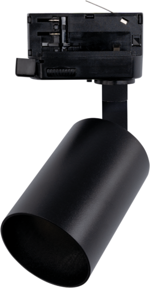 Βάση Σποτ Αλουμινίου Ράγας 4Επαφών GU10 Μαύρη