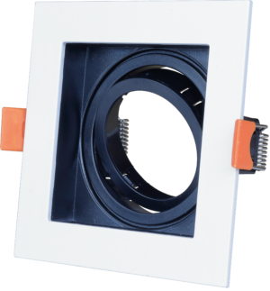 Βάση Σποτ Τετράγωνη Πλαστική Χωνευτή GU10 Λευκή Μαύρη