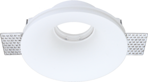 Βάση Σποτ Γύψινη Χωνευτή Στρογγυλή Λευκή