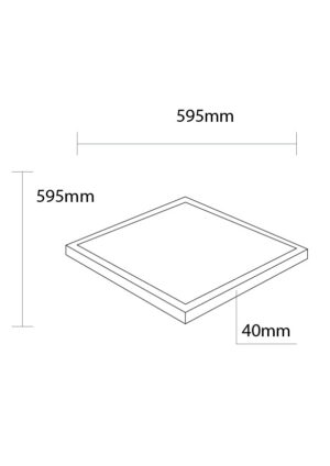 Led Panel 60x60 Backlit Επιφανειακής Τοποθέτησης 40W Ψυχρό Λευκό