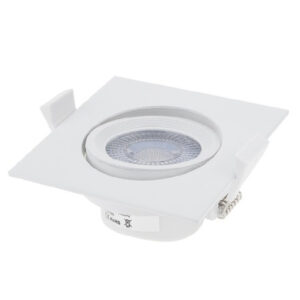 LED COB Downlight Τετράγωνο Περιστρεφόμενο 5W Φυσικό Λευκό