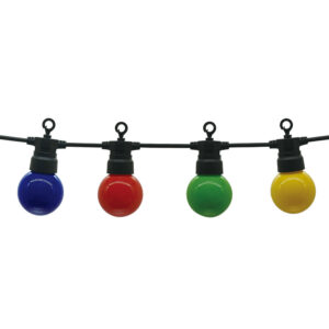 Μάυρο Φωτιστικό Εξωτερικού Χώρου Με 20 Πολύχρωμες Λάμπες 6W