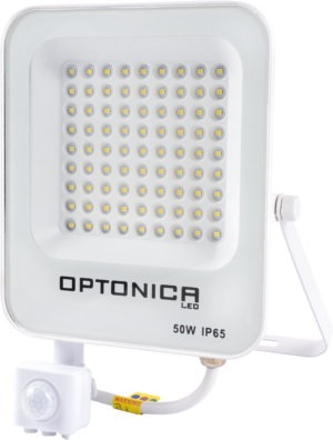 Προβολέας LED SMD Λευκός IP65 με Ανιχνευτή Κίνησης 50W Φυσικό Λευκό