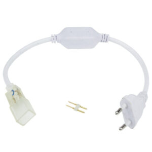 Led Neon-Flex Καλώδιο Τροφοδοσίας  + Σύνδεσμος + Τάπα