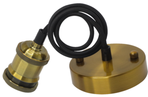 Κρεμαστό Φωτιστικό Vintage σε Αντικέ Χρυσό με Ε27 Ντουί