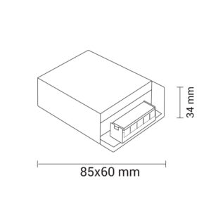 Τροφοδοτικό Μεταλλικό 36W Για 12V Ταινία 3A Σταθεροποιημένο